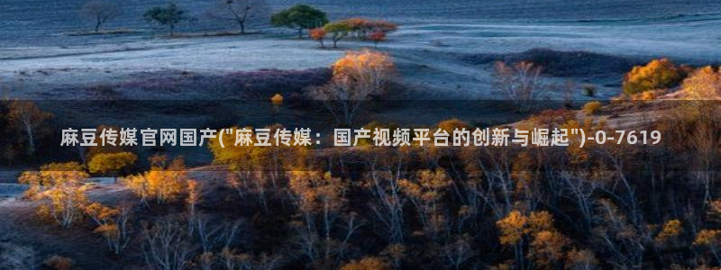 麻豆娱乐文化传媒官网：麻豆传媒官网国产(\