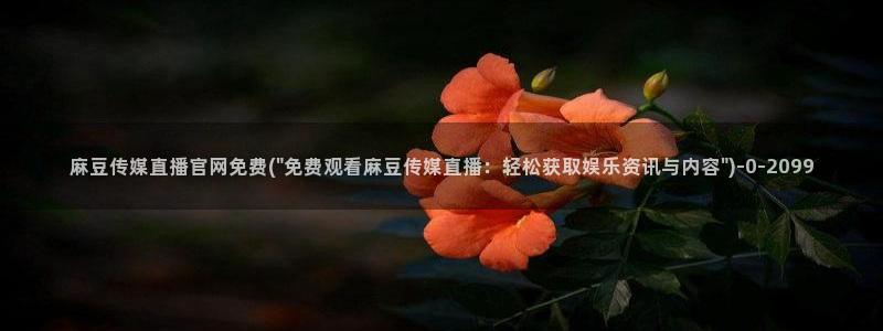麻豆传媒官网app入口：麻豆传媒直播官网免费(\